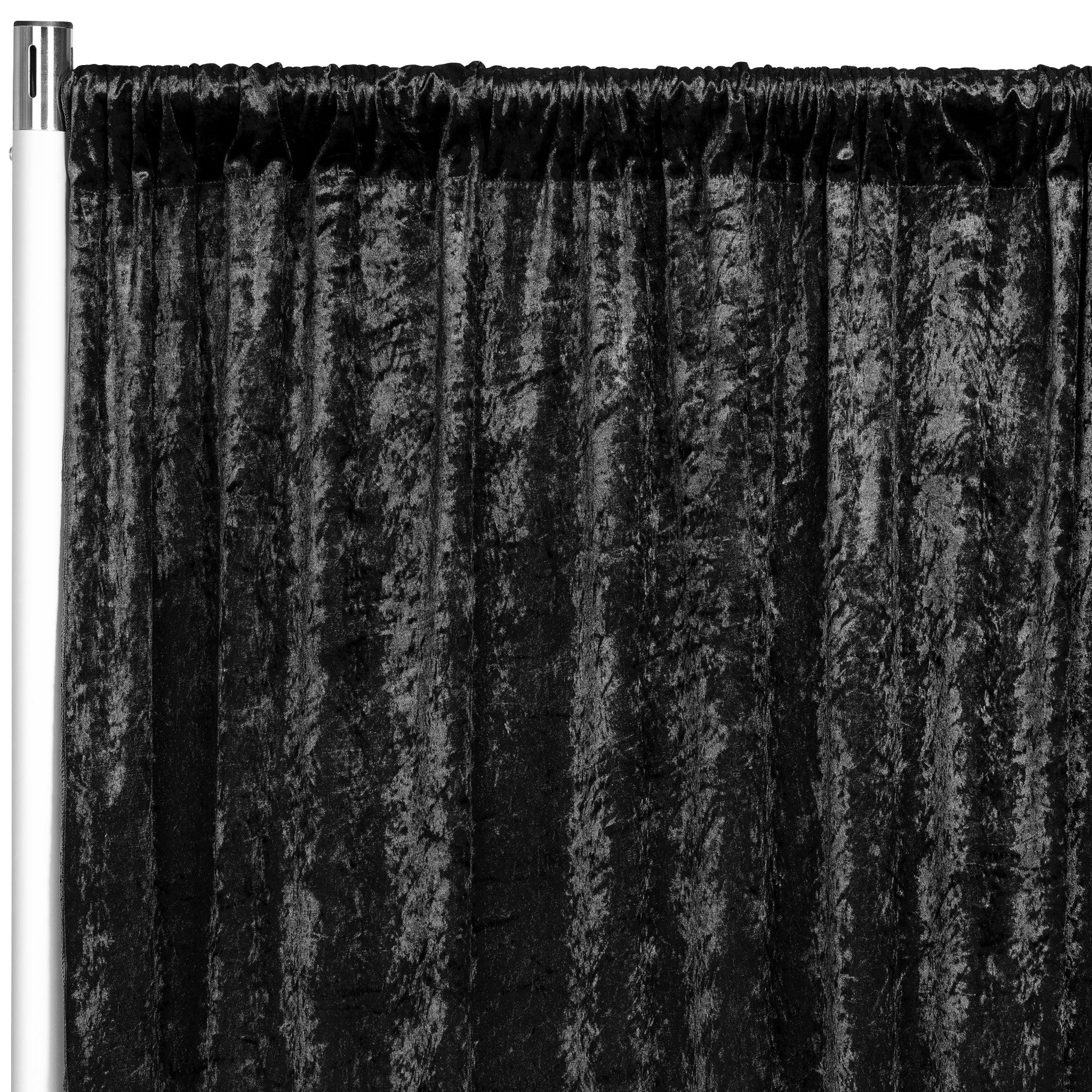 Pendrillon velours noir 3×6m