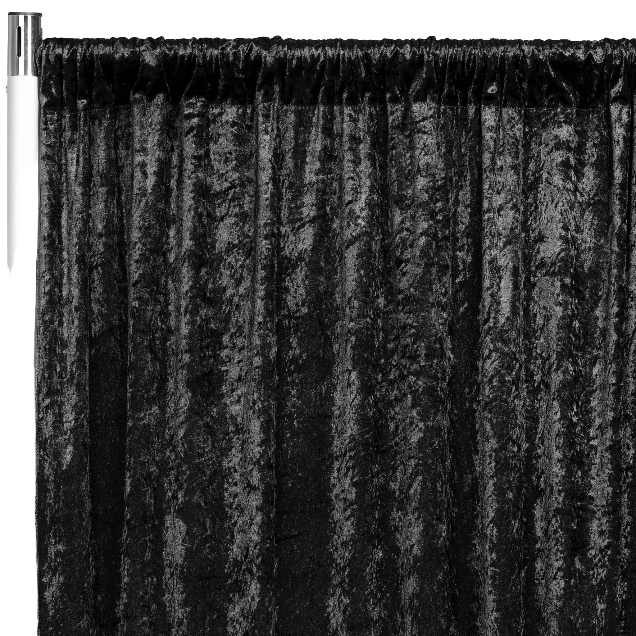 Pendrillon velours noir 3×4m
